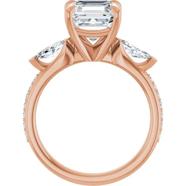 Claw-Prong Three-Stone Engagement Ring Image 2 Northwood Jewelers Northwood, OH