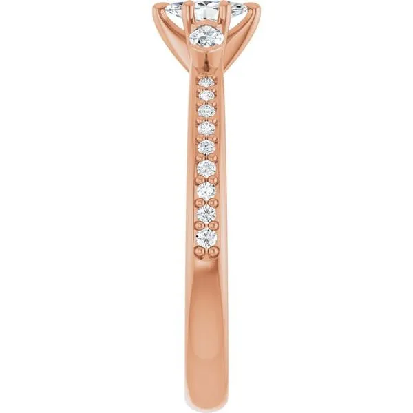 Claw-Prong Three-Stone Engagement Ring Image 4 J. West Jewelers Round Rock, TX