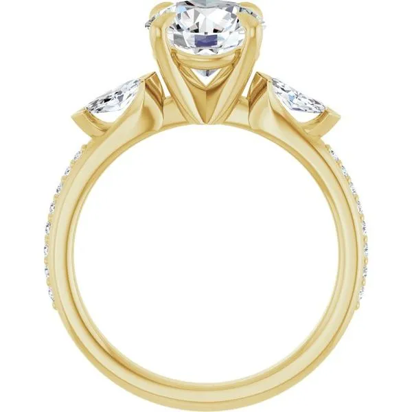 Claw-Prong Three-Stone Engagement Ring Image 2 Vulcan's Forge LLC KANSAS CITY, MO