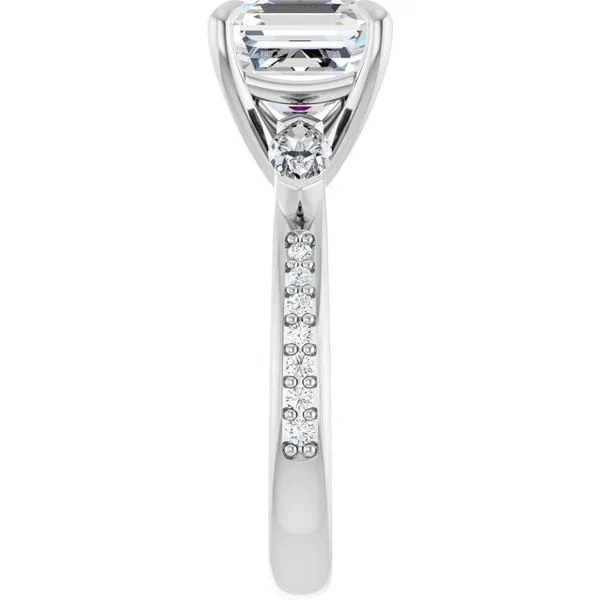 Claw-Prong Three-Stone Engagement Ring Image 4 Vulcan's Forge LLC KANSAS CITY, MO