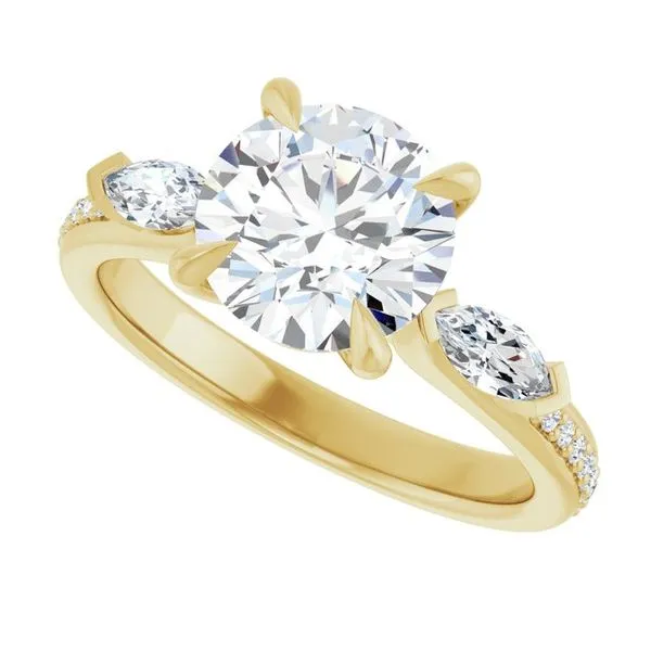 Claw-Prong Three-Stone Engagement Ring Image 5 JF Jones Jewelers Rochester, NY