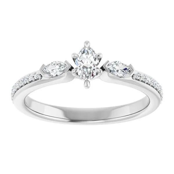 Claw-Prong Three-Stone Engagement Ring Image 3 Mark Jewellers La Crosse, WI