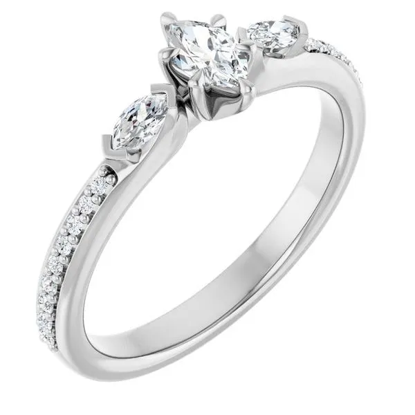 Claw-Prong Three-Stone Engagement Ring Raleigh Diamond Fine Jewelry Raleigh, NC