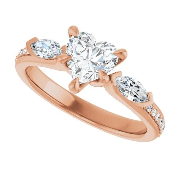 Claw-Prong Three-Stone Engagement Ring Image 5 Shipley's Fine Jewelry Hampstead, MD