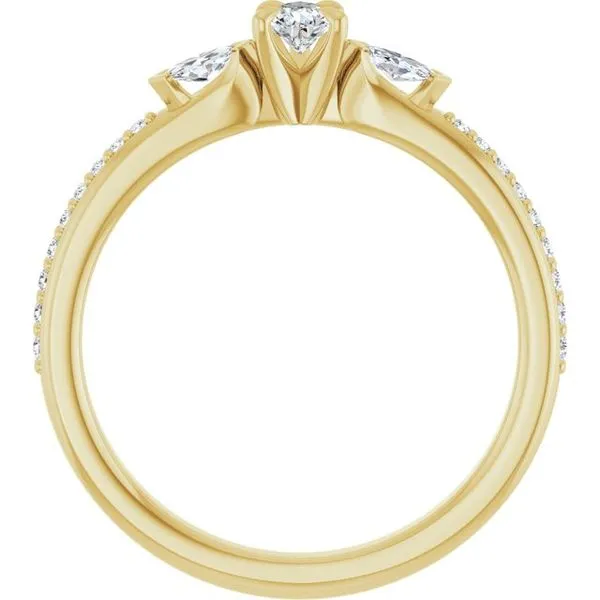 Claw-Prong Three-Stone Engagement Ring Image 2 Jimmy Smith Jewelers Decatur, AL