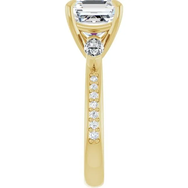 Claw-Prong Three-Stone Engagement Ring Image 4 Don's Jewelry & Design Washington, IA