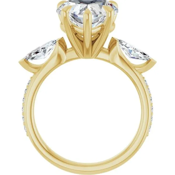 Claw-Prong Three-Stone Engagement Ring Image 2 Mark Jewellers La Crosse, WI
