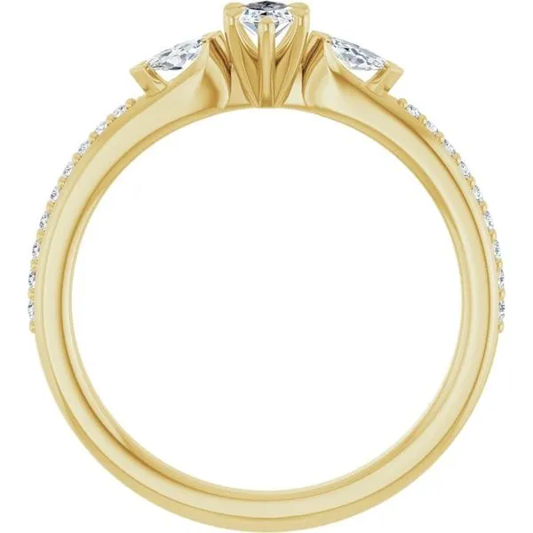 Claw-Prong Three-Stone Engagement Ring Image 2 JF Jones Jewelers Rochester, NY