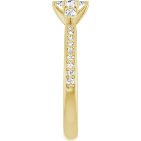 Claw-Prong Three-Stone Engagement Ring Image 4 JF Jones Jewelers Rochester, NY