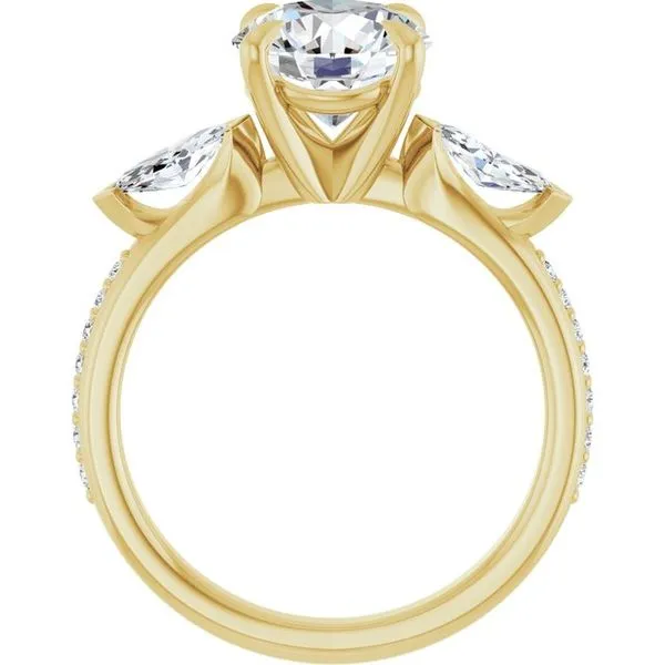 Claw-Prong Three-Stone Engagement Ring Image 2 Natale Jewelers Sewell, NJ