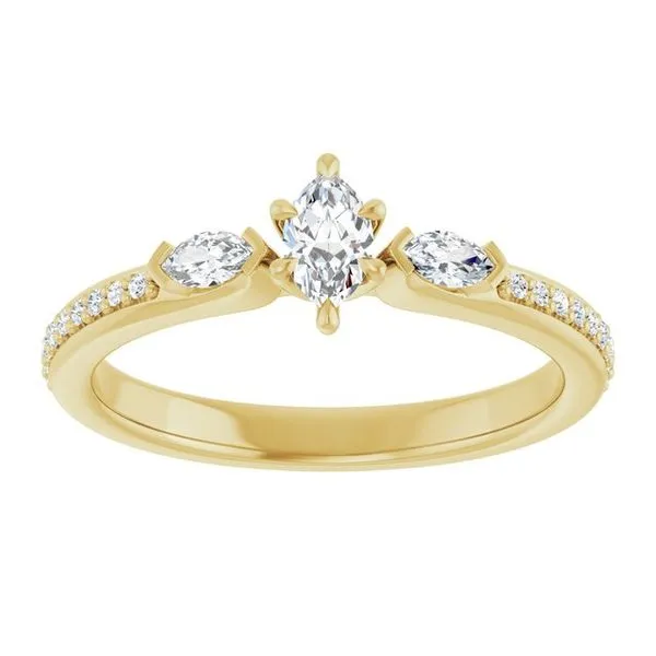 Claw-Prong Three-Stone Engagement Ring Image 3 Mark Jewellers La Crosse, WI