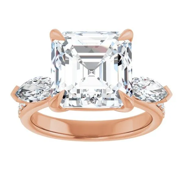 Claw-Prong Three-Stone Engagement Ring Image 3 Don's Jewelry & Design Washington, IA