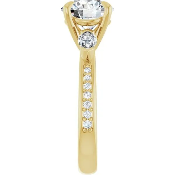 Claw-Prong Three-Stone Engagement Ring Image 4 J. Thomas Jewelers Rochester Hills, MI