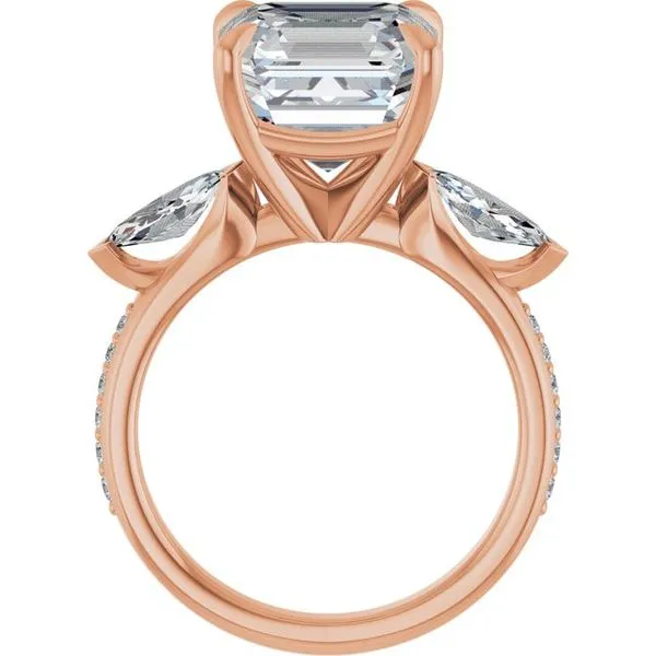 Claw-Prong Three-Stone Engagement Ring Image 2 Futer Bros Jewelers York, PA