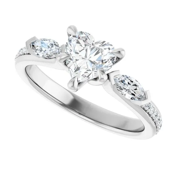 Claw-Prong Three-Stone Engagement Ring Image 5 Jimmy Smith Jewelers Decatur, AL