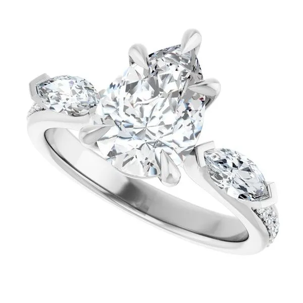 Claw-Prong Three-Stone Engagement Ring Image 5 Jimmy Smith Jewelers Decatur, AL