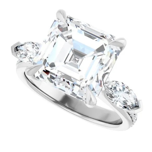 Claw-Prong Three-Stone Engagement Ring Image 5 Hudson Valley Goldsmith New Paltz, NY