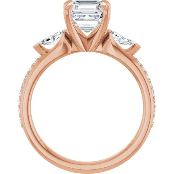 Claw-Prong Three-Stone Engagement Ring Image 2 Austin's Fine Diamonds & Jewelry Lyndhurst, NJ