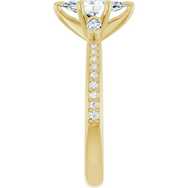 Claw-Prong Three-Stone Engagement Ring Image 4 Jimmy Smith Jewelers Decatur, AL