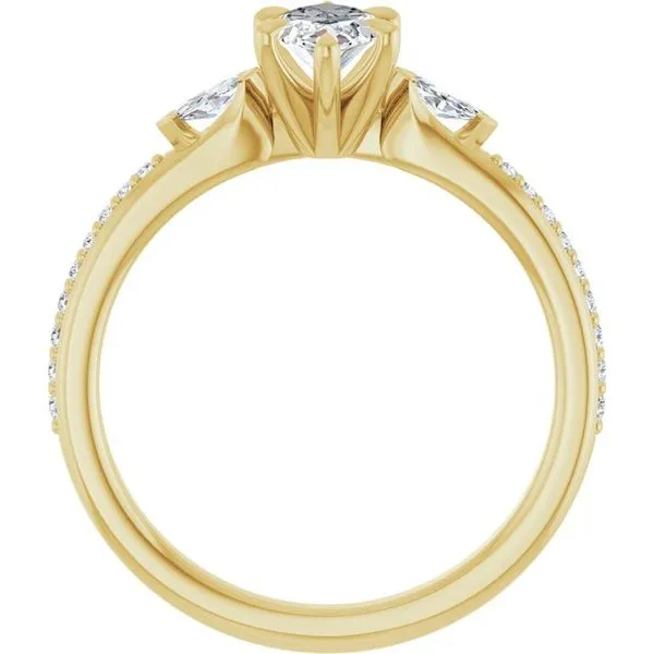 Claw-Prong Three-Stone Engagement Ring Image 2 Raleigh Diamond Fine Jewelry Raleigh, NC