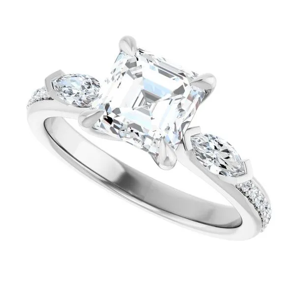 Claw-Prong Three-Stone Engagement Ring Image 5 Redlands Jewelers Redlands, CA