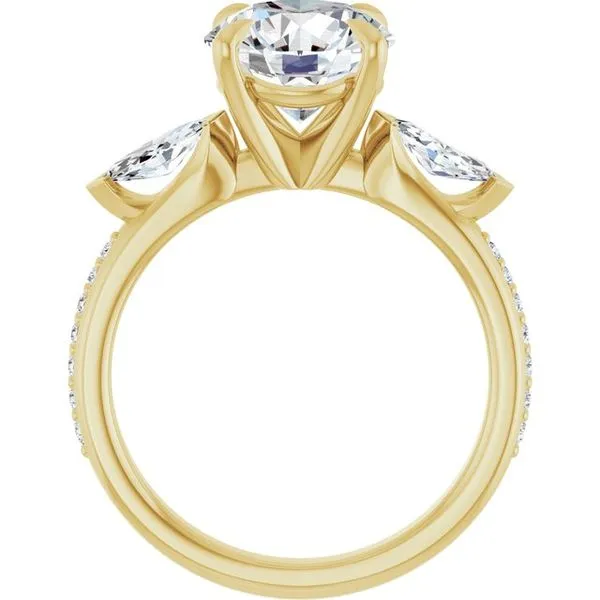 Claw-Prong Three-Stone Engagement Ring Image 2 J. Thomas Jewelers Rochester Hills, MI