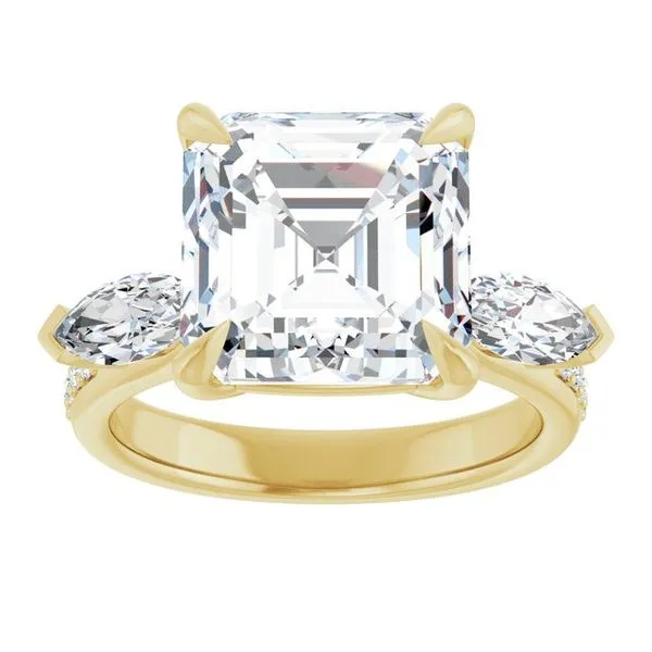 Claw-Prong Three-Stone Engagement Ring Image 3 Mark Jewellers La Crosse, WI