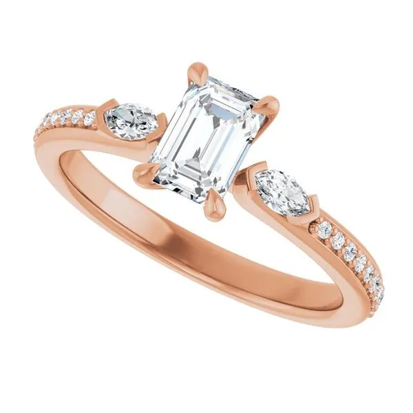 Claw-Prong Three-Stone Engagement Ring Image 5 Futer Bros Jewelers York, PA