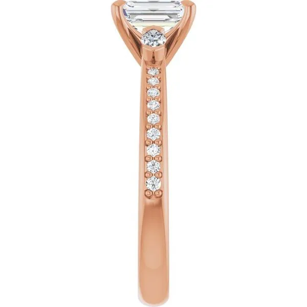 Claw-Prong Three-Stone Engagement Ring Image 4 Jimmy Smith Jewelers Decatur, AL