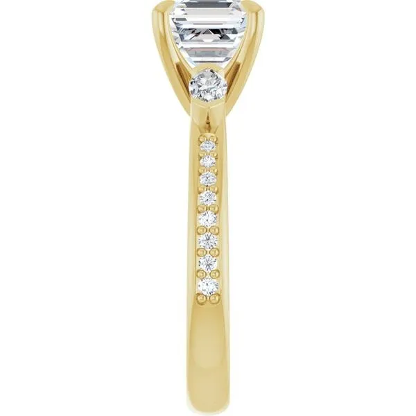 Claw-Prong Three-Stone Engagement Ring Image 4 Jimmy Smith Jewelers Decatur, AL