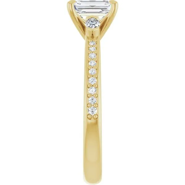 Claw-Prong Three-Stone Engagement Ring Image 4 Raleigh Diamond Fine Jewelry Raleigh, NC