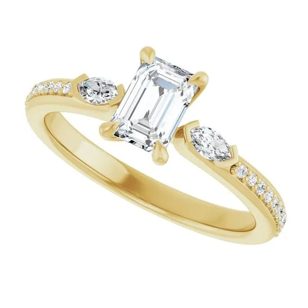 Claw-Prong Three-Stone Engagement Ring Image 5 Don's Jewelry & Design Washington, IA