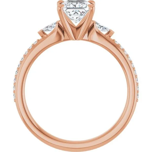 Claw-Prong Three-Stone Engagement Ring Image 2 Northwood Jewelers Northwood, OH