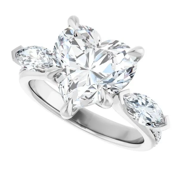 Claw-Prong Three-Stone Engagement Ring Image 5 Arezzo Jewelers Elmwood Park, IL
