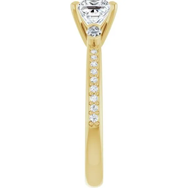 Claw-Prong Three-Stone Engagement Ring Image 4 J. West Jewelers Round Rock, TX