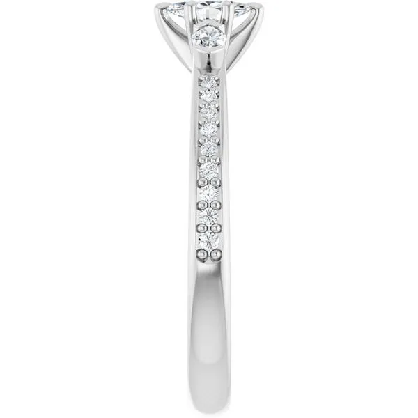 Claw-Prong Three-Stone Engagement Ring Image 4 Arezzo Jewelers Elmwood Park, IL