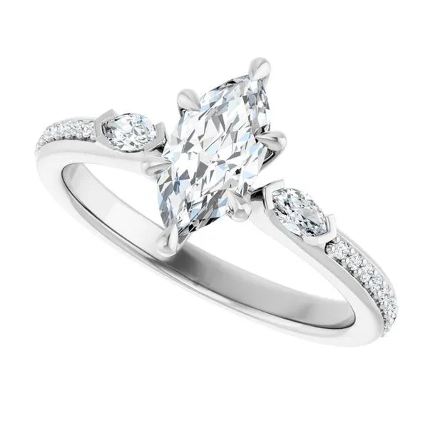 Claw-Prong Three-Stone Engagement Ring Image 5 Morin Jewelers Southbridge, MA