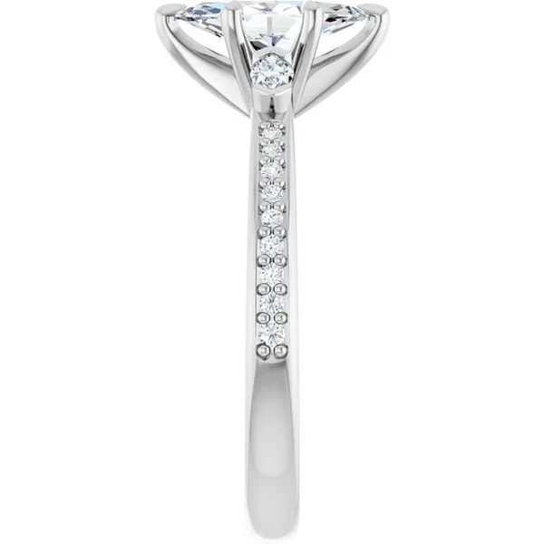 Claw-Prong Three-Stone Engagement Ring Image 4 The Jewelry Source El Segundo, CA