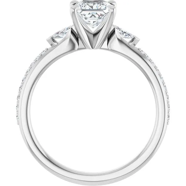 Claw-Prong Three-Stone Engagement Ring Image 2 Paul James Jewelers Angels Camp, CA
