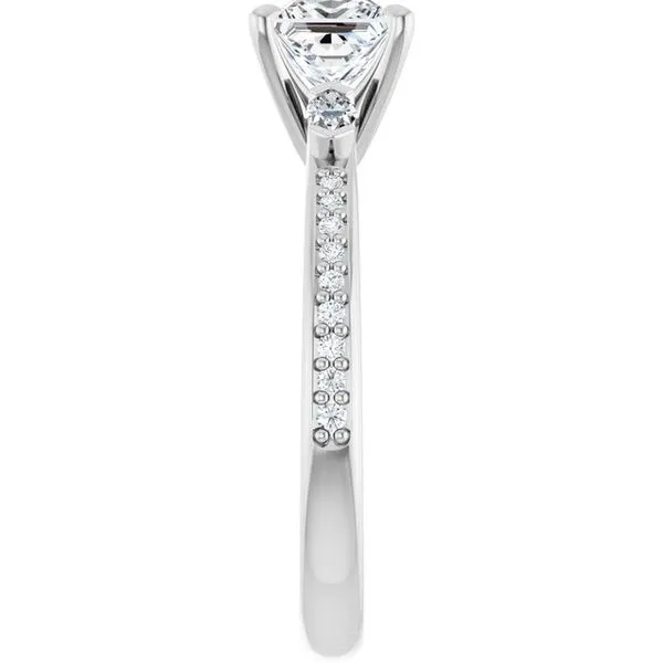 Claw-Prong Three-Stone Engagement Ring Image 4 Futer Bros Jewelers York, PA