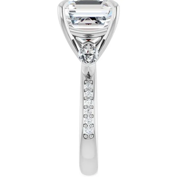 Claw-Prong Three-Stone Engagement Ring Image 4 Clater Jewelers Louisville, KY