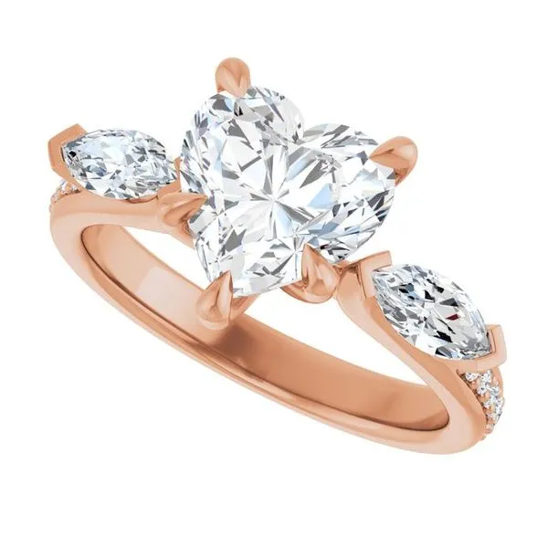Claw-Prong Three-Stone Engagement Ring Image 5 Northwood Jewelers Northwood, OH