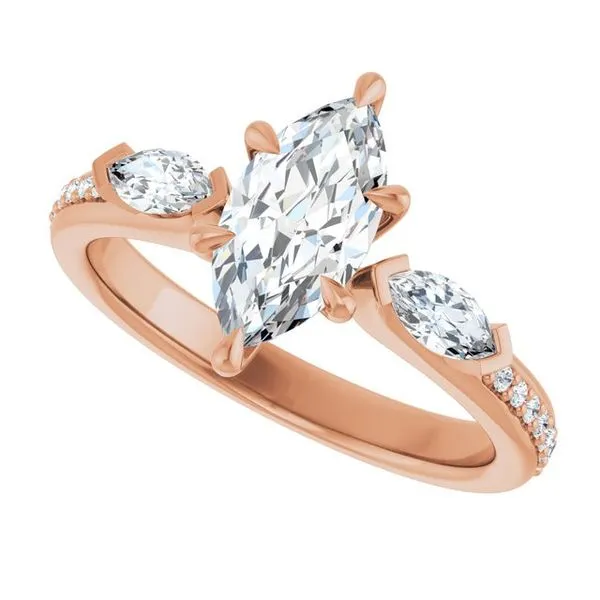 Claw-Prong Three-Stone Engagement Ring Image 5 Shipley's Fine Jewelry Hampstead, MD