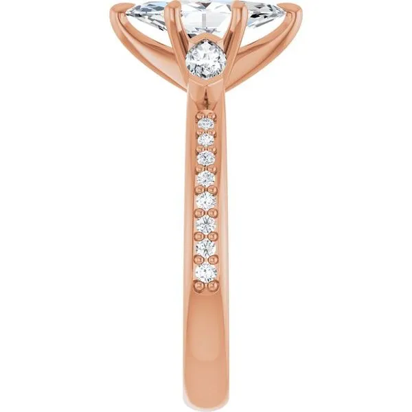 Claw-Prong Three-Stone Engagement Ring Image 4 Don's Jewelry & Design Washington, IA