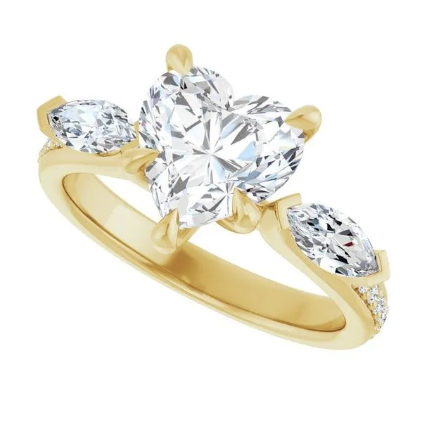 Claw-Prong Three-Stone Engagement Ring Image 5 Northwood Jewelers Northwood, OH