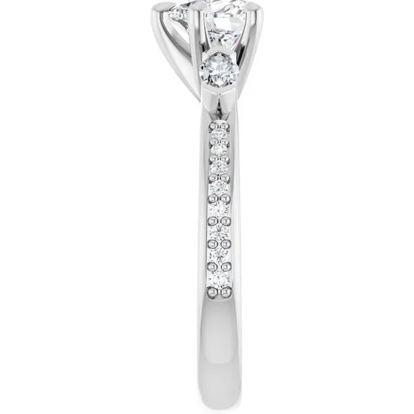 Claw-Prong Three-Stone Engagement Ring Image 4 Paul James Jewelers Angels Camp, CA