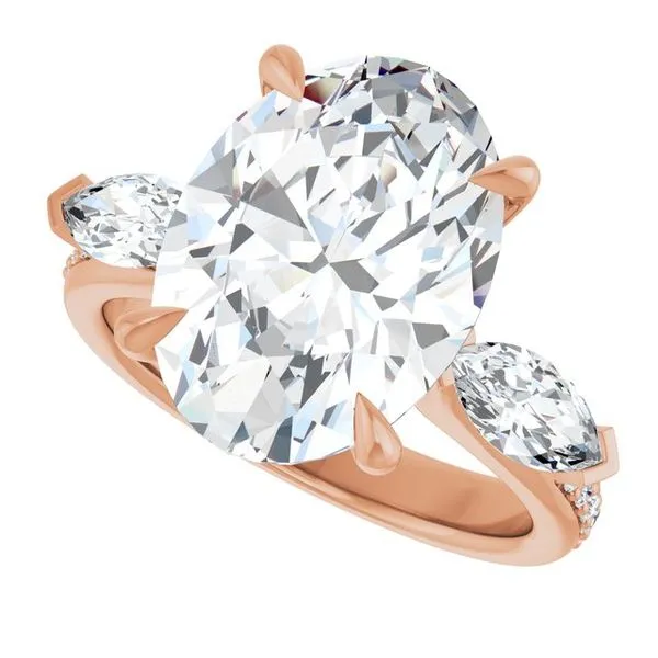 Claw-Prong Three-Stone Engagement Ring Image 5 Futer Bros Jewelers York, PA