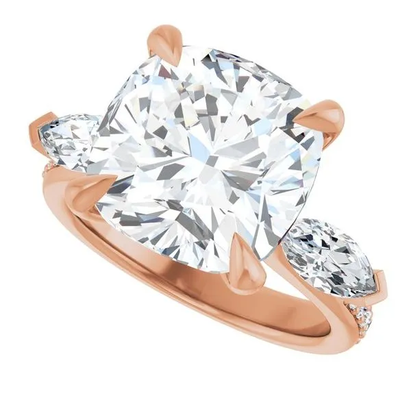 Claw-Prong Three-Stone Engagement Ring Image 5 Natale Jewelers Sewell, NJ