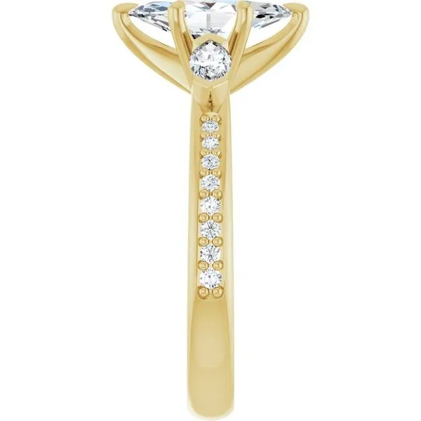 Claw-Prong Three-Stone Engagement Ring Image 4 Don's Jewelry & Design Washington, IA