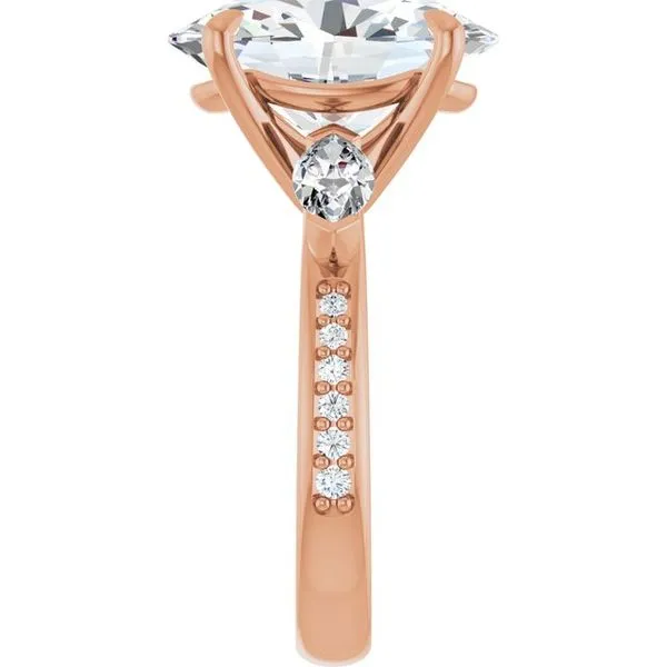 Claw-Prong Three-Stone Engagement Ring Image 4 J. West Jewelers Round Rock, TX